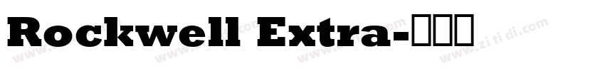 Rockwell Extra字体转换